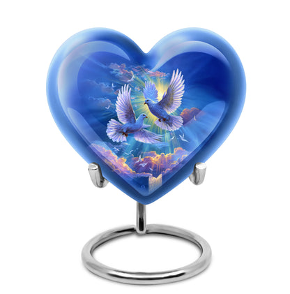 Sublime Dove Cremation Urns for Human Ashes - Blue 10-inch - Yatskia