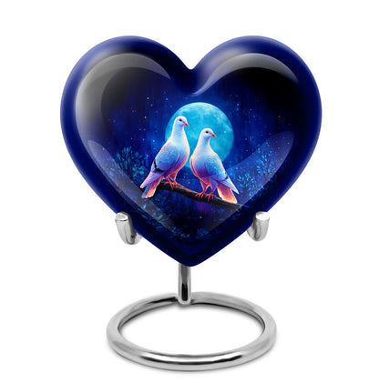 Resplendent Blue Dove Cremation Urn for Ashes - 10-inch, 200 cu in - Yatskia