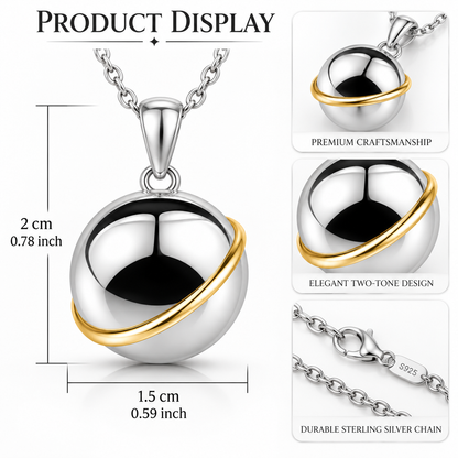Two-Tone Orb Memorial Pendant Necklace