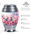 Blue Butterfly urn, a unique cremation urn for human ashes, suitable for adult men
