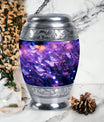 Aesthetic Purple Butterfly Urn, an ideal burial ashes container for adults.