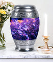 Aesthetic Purple Butterfly Urn, an ideal burial ashes container for adults.