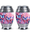 Large 3-inch Colorful Butterflies Urn.