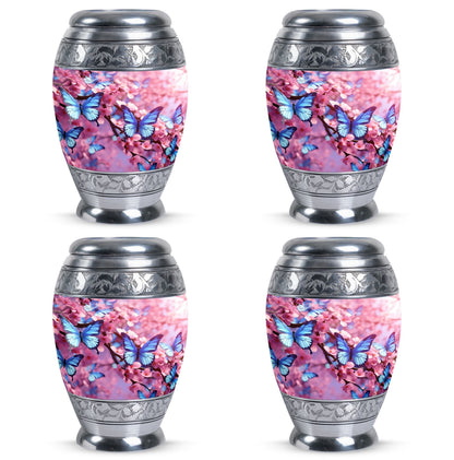 Large 3-inch Colorful Butterflies Urn.