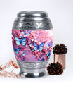 Large 3-inch Colorful Butterflies Urn.