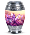 Colorful Butterflies Cremation Urn in classic design.