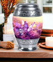 Colorful Butterflies Cremation Urn in classic design.