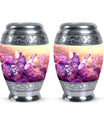 Colorful Butterflies Cremation Urn in classic design.