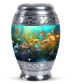 Purple Butterflies Classic Urn for Human Ashes.