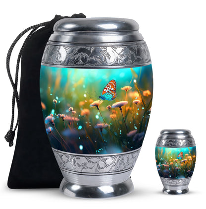 Personalized Butterfly Cremation Urn for Women - 10-inch, 200 cu in - Yatskia