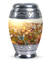 Purple Butterflies Urn, a Classic Large Urn for Ashes.