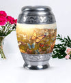Purple Butterflies Urn, a Classic Large Urn for Ashes.