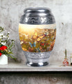 Purple Butterflies Urn, a Classic Large Urn for Ashes.