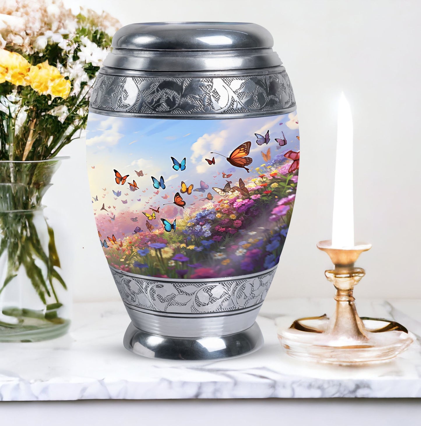 Magical Butterfly cremation urn, personalized classic design