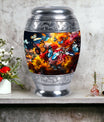 Magical Glowing Butterfly Memorial Urn, large urn for ashes