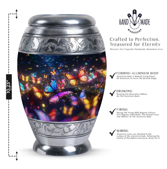Classic Purple Butterfly Memorial Urn.