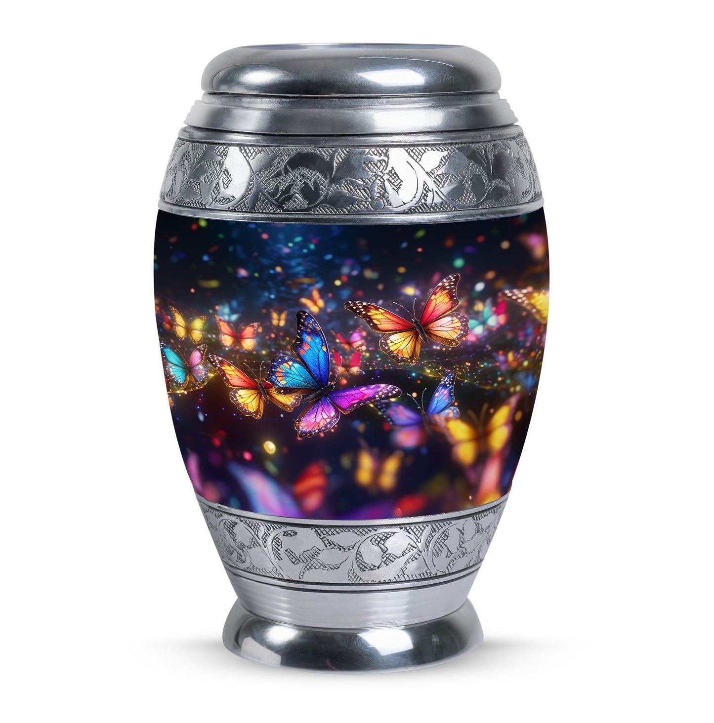 Classic Purple Butterfly Memorial Urn.