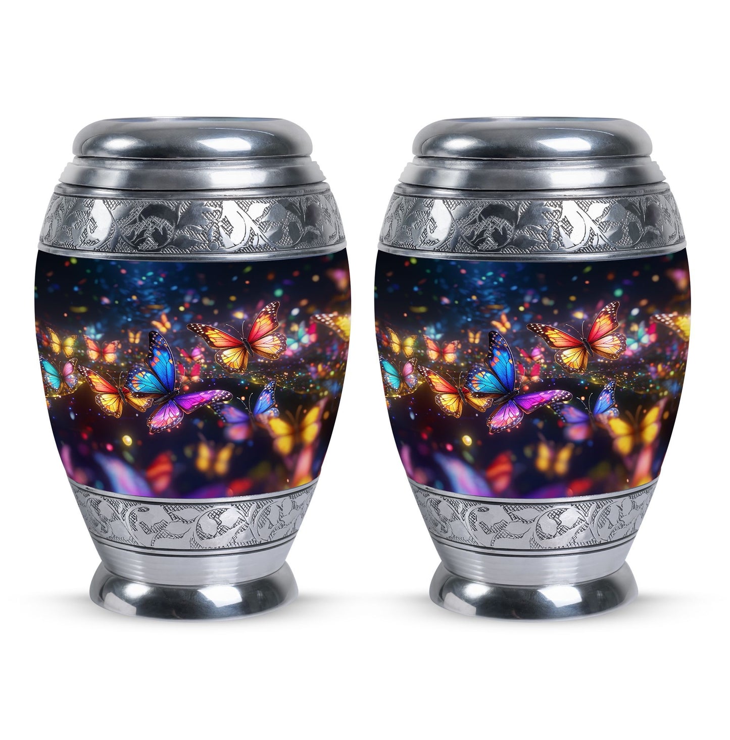 Classic Purple Butterfly Memorial Urn.