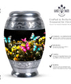 Classic 3-inch Blue Butterfly large Urn for cremation ashes