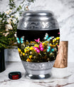 Classic 3-inch Blue Butterfly large Urn for cremation ashes