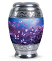 Butterflies in Forest Memorial Urn for human ashes.