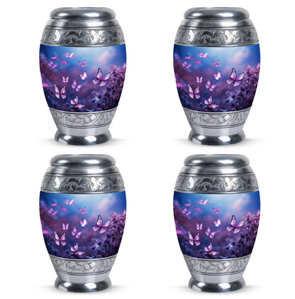 Butterflies in Forest Memorial Urn for human ashes.