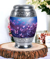 Butterflies in Forest Memorial Urn for human ashes.