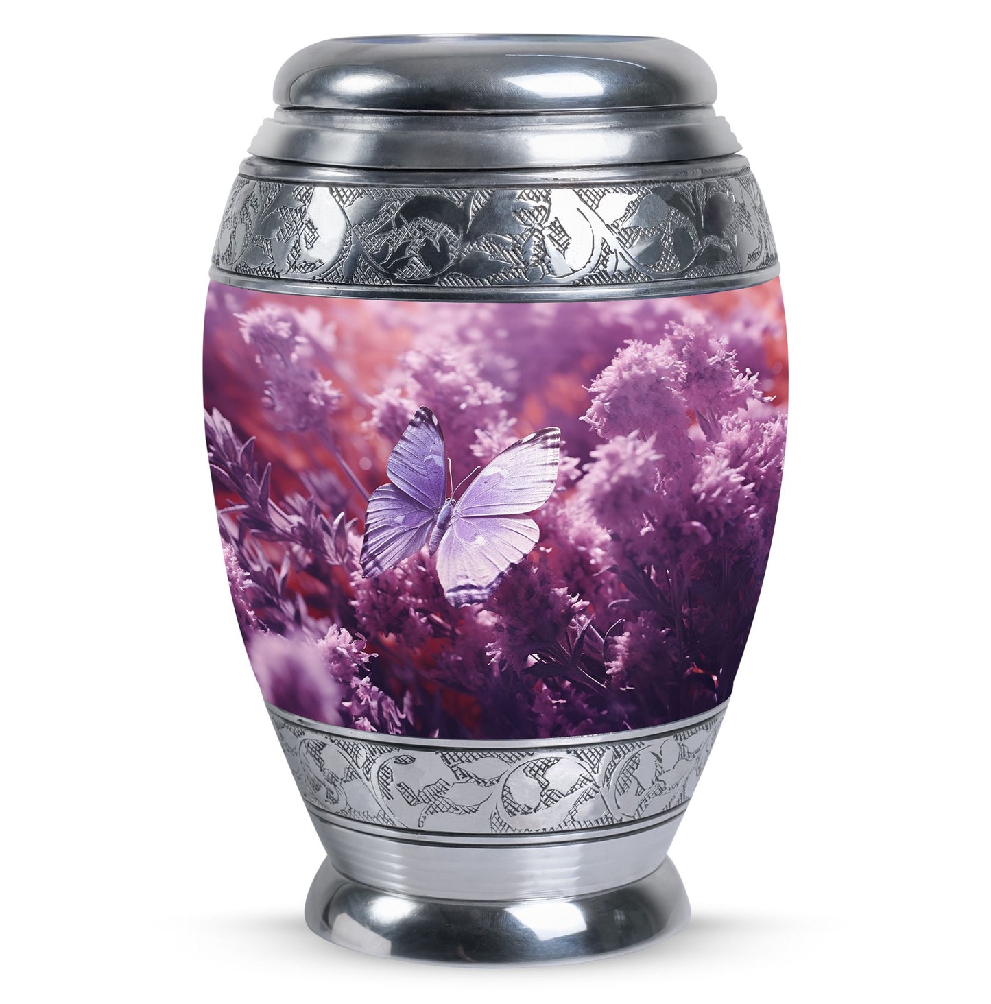 Classic 3-inch Butterfly in Meadow Urn for human ashes.