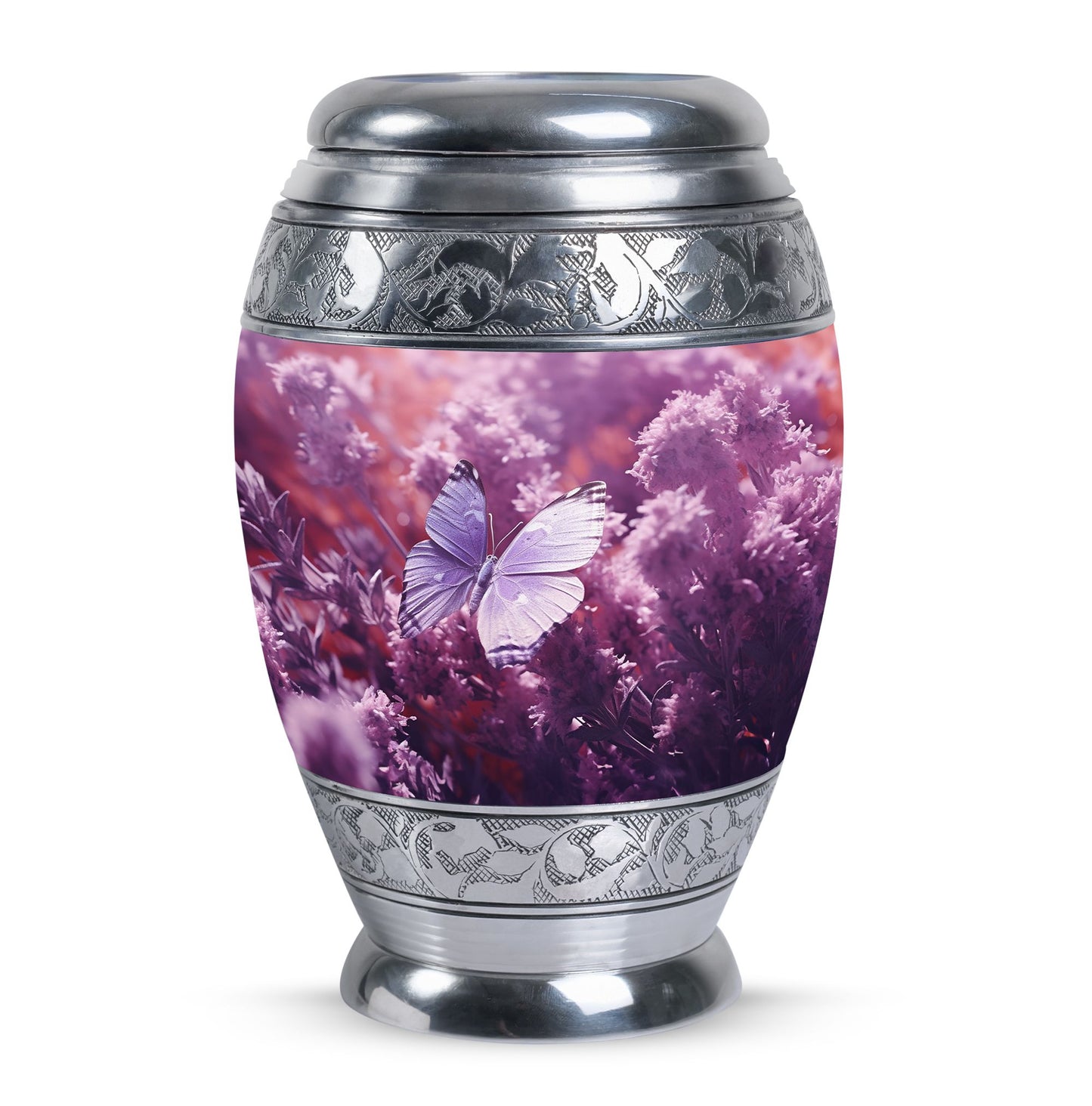 Classic 3-inch Butterfly in Meadow Urn for human ashes.