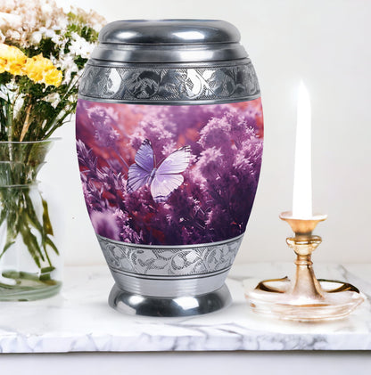 Classic 3-inch Butterfly in Meadow Urn for human ashes.