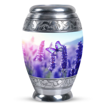 Large Colorful Butterflies Urn for ashes.