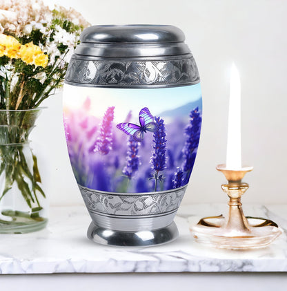 Large Colorful Butterflies Urn for ashes.