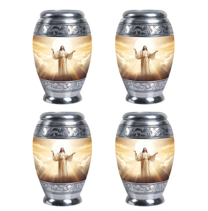 Classic Jesus Christ with Holy Cross memorial urn.
