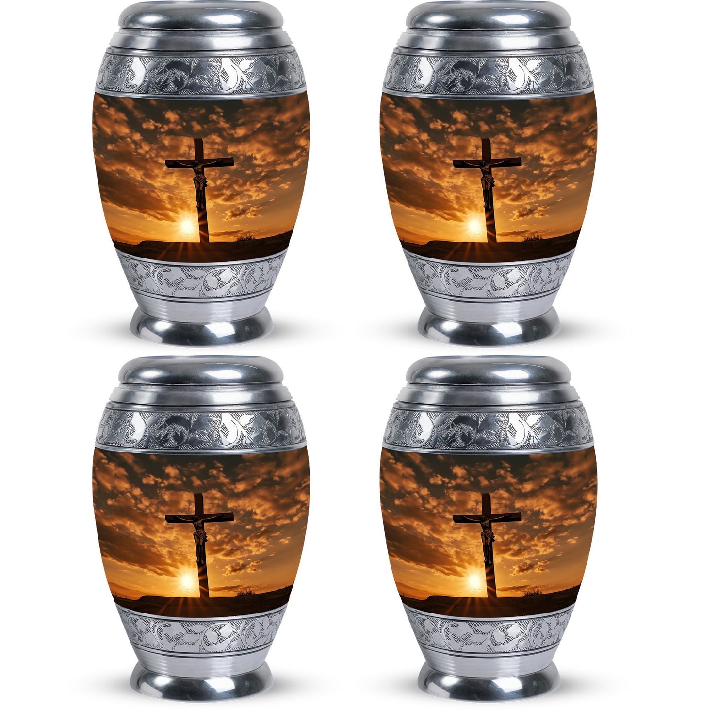 Jesus on the cross Memorial Urn for storing human ashes