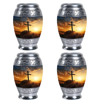 Crucifixion of Jesus Christ memorial urn.