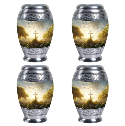 Large Holy Cross Cremation Urn for human ashes.
