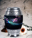 Classic Peacock Urn in Aluminum, Large Urn