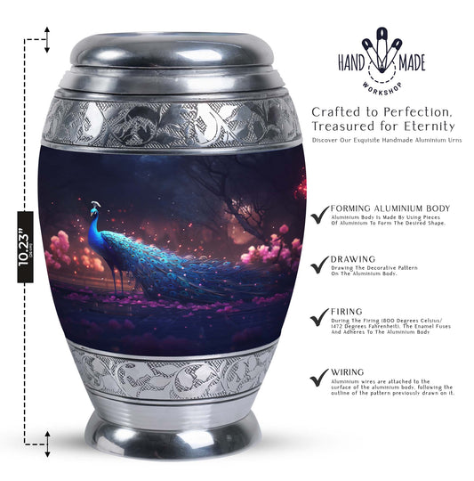 Peacock Cremation Urn For Ashes.