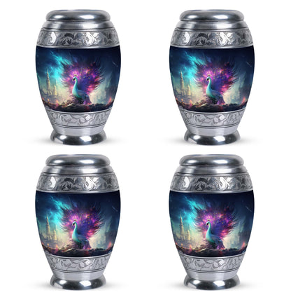 Peacock Memorial Urn for adult human cremation ashes