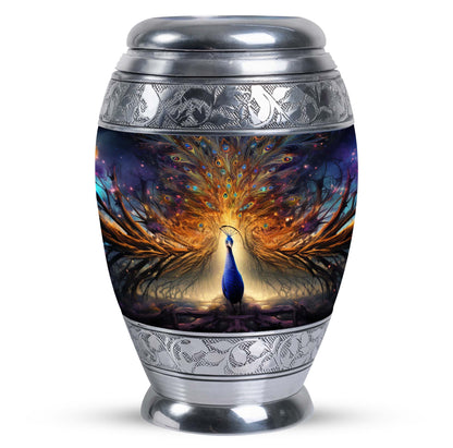 Classic Peacock Urn for Human Ashes.