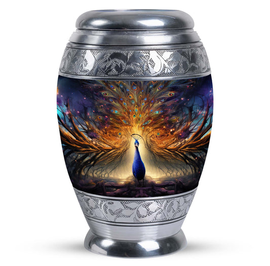 Classic Peacock Urn for Human Ashes.