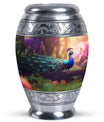 Classic 3-inch Peacock Urn for Ashes made of Aluminium
