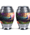 Classic 3-inch Peacock Urn for Ashes made of Aluminium