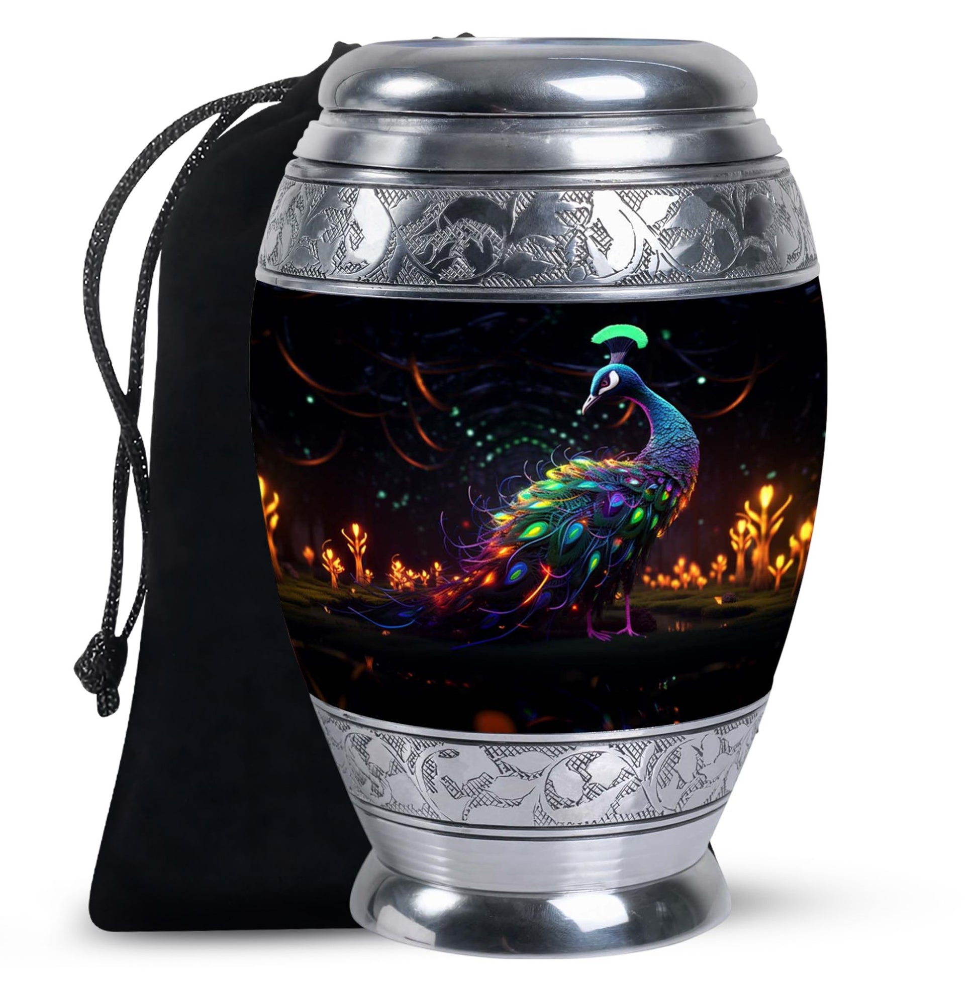 Eternal Peace Peacock Urn - Personalized Memorial for Loved Ones