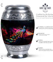 Classic Peacock Cremation Urn with 200 cubic inch capacity