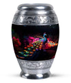 Classic Peacock Cremation Urn with 200 cubic inch capacity