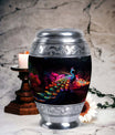 Classic Peacock Cremation Urn with 200 cubic inch capacity