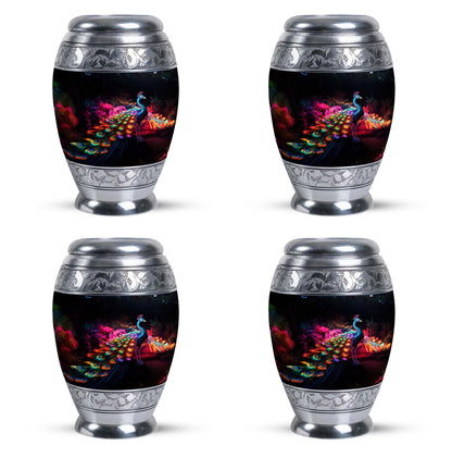Classic Peacock Cremation Urn with 200 cubic inch capacity