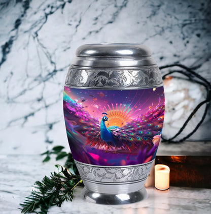 Elegant Classic Design Peacock Memorial Urn for Ashes.
