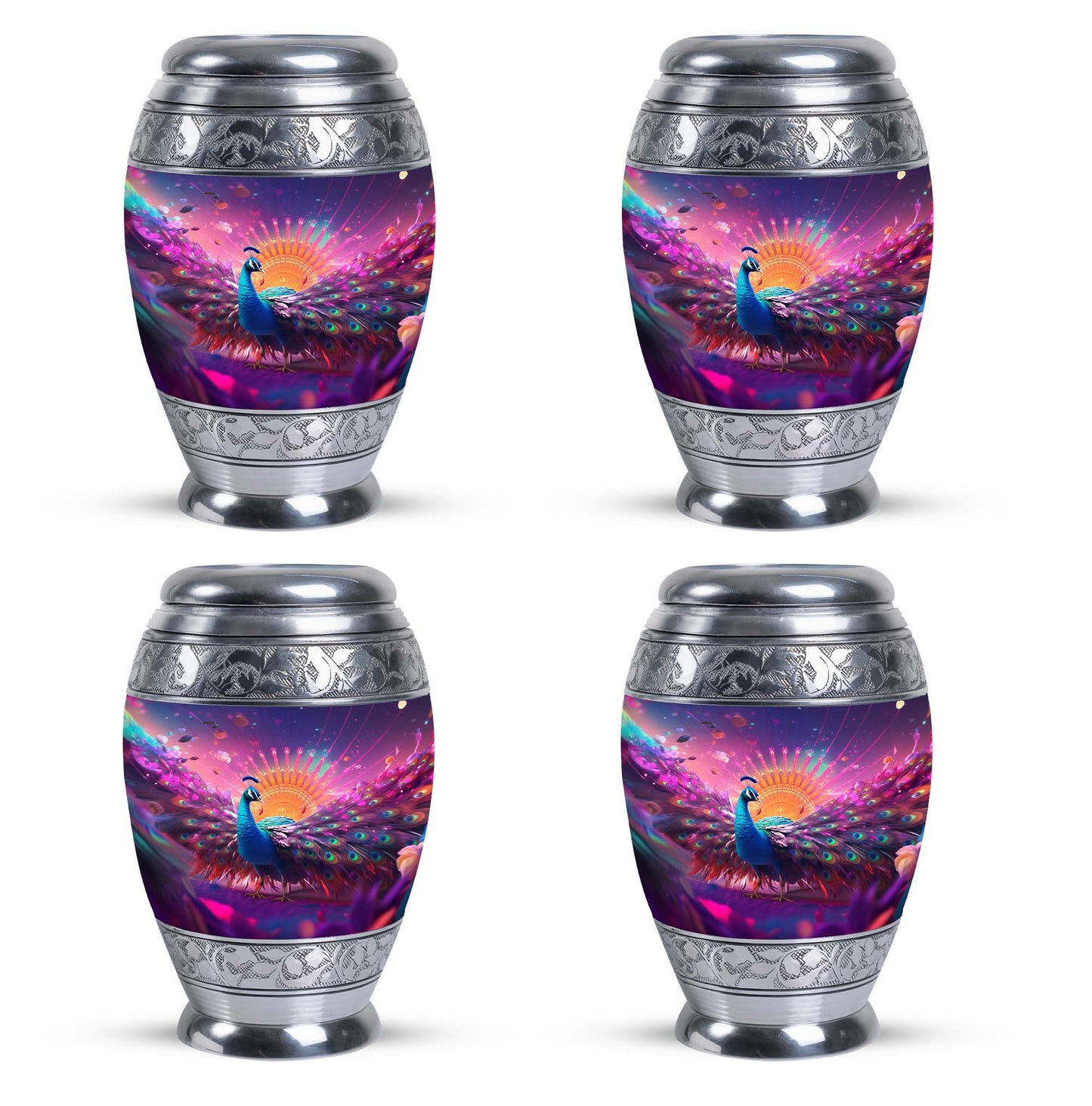 Elegant Classic Design Peacock Memorial Urn for Ashes.